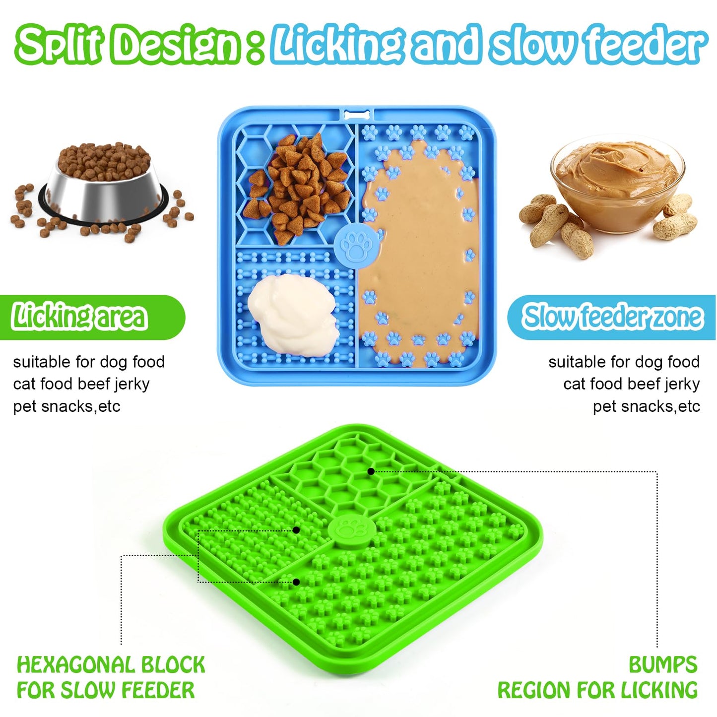 Premium 2X Lick Mats With Spatula