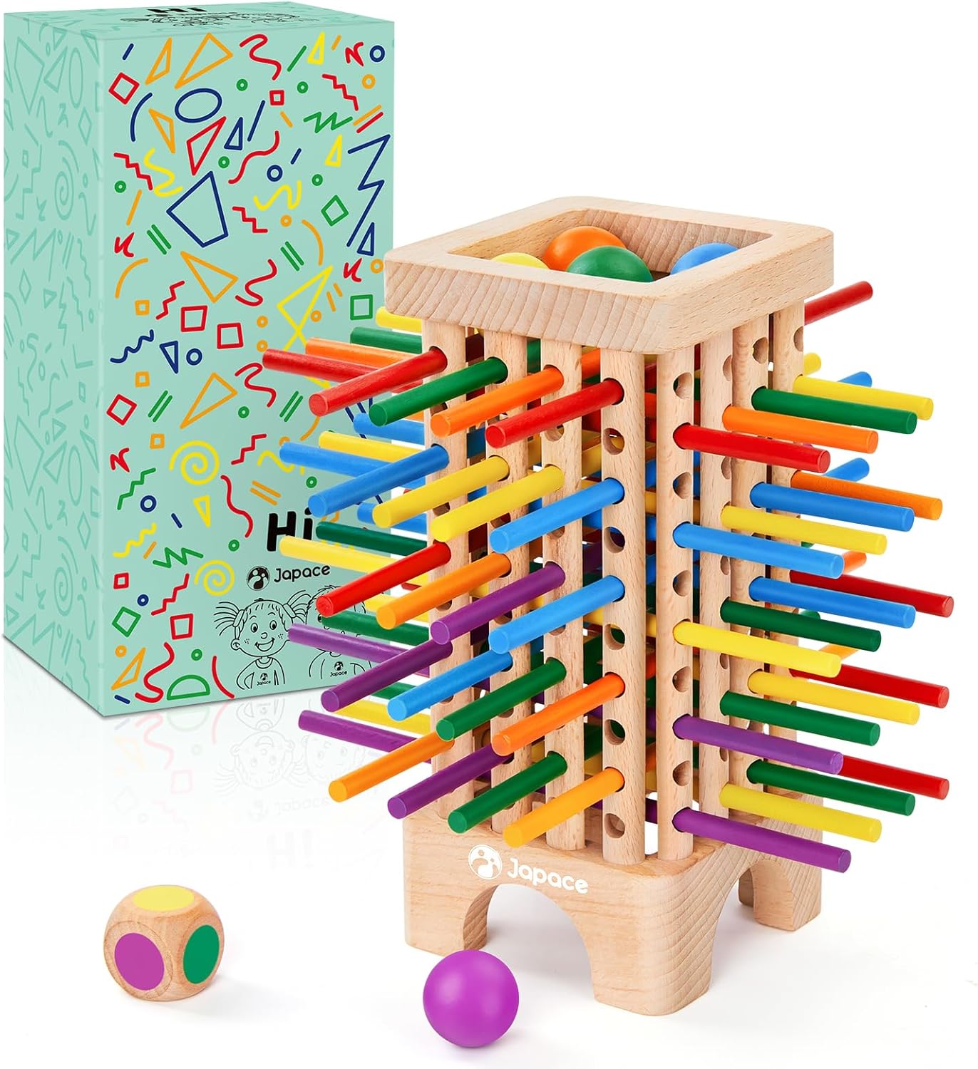 Montessori Educational Toys with 42 Colourful Sticks and Dice