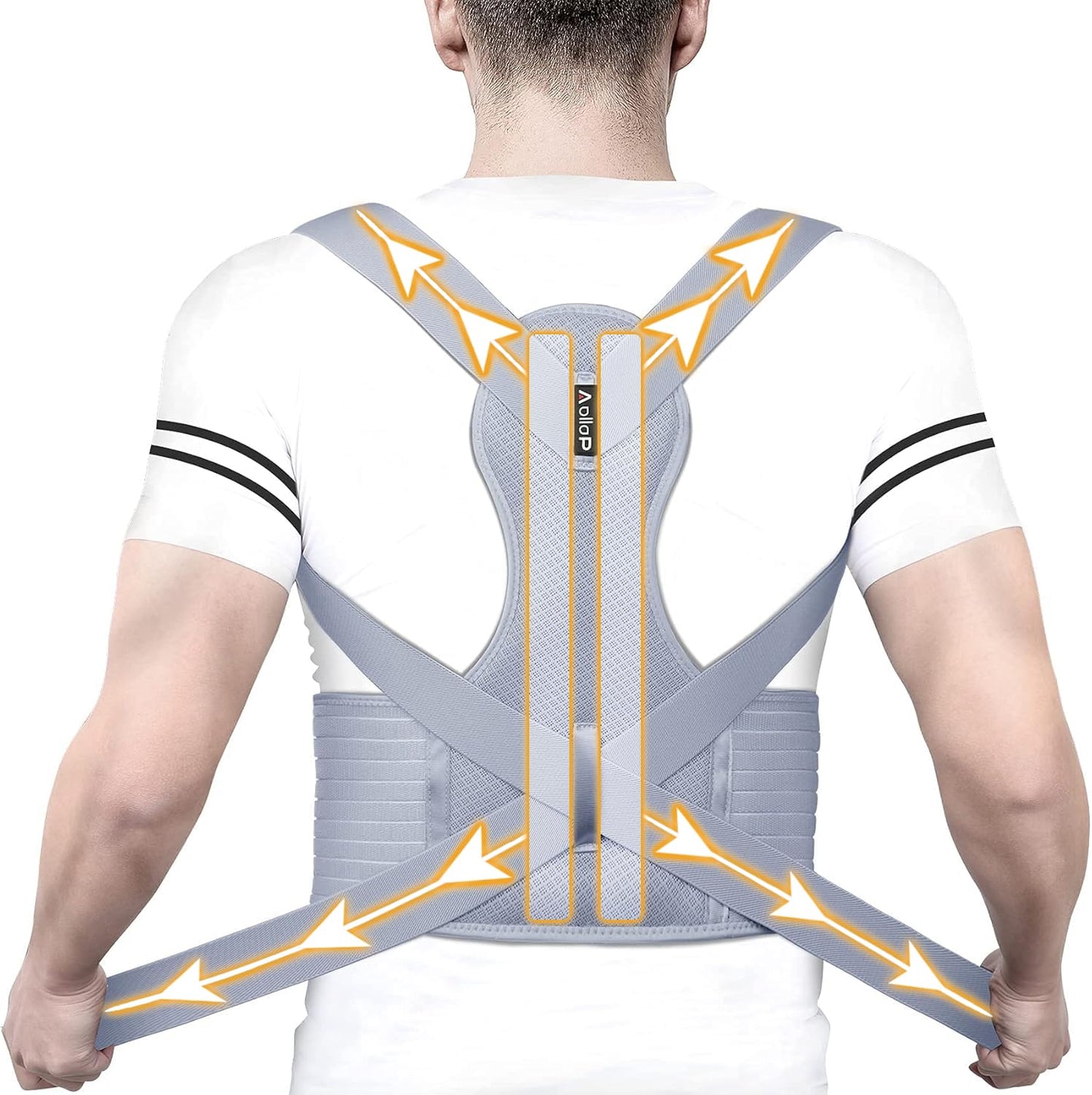 Posture Corrector - Back Brace Back Support Belt with Breathable Adjustable Elastic Bands