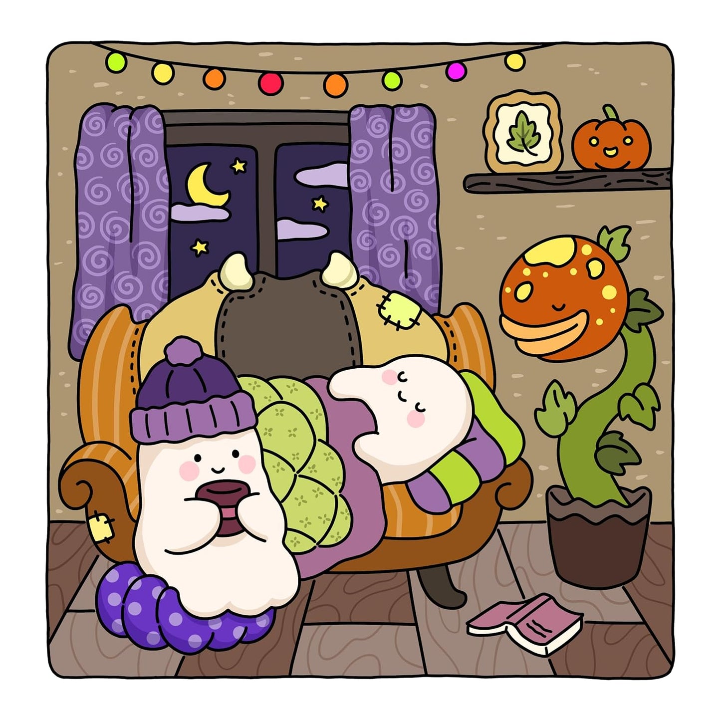 Spooky Fuzzy: Cute Creepy Coloring Book for Adults and Teens for Relaxation (Fuzzy Friends Coloring)