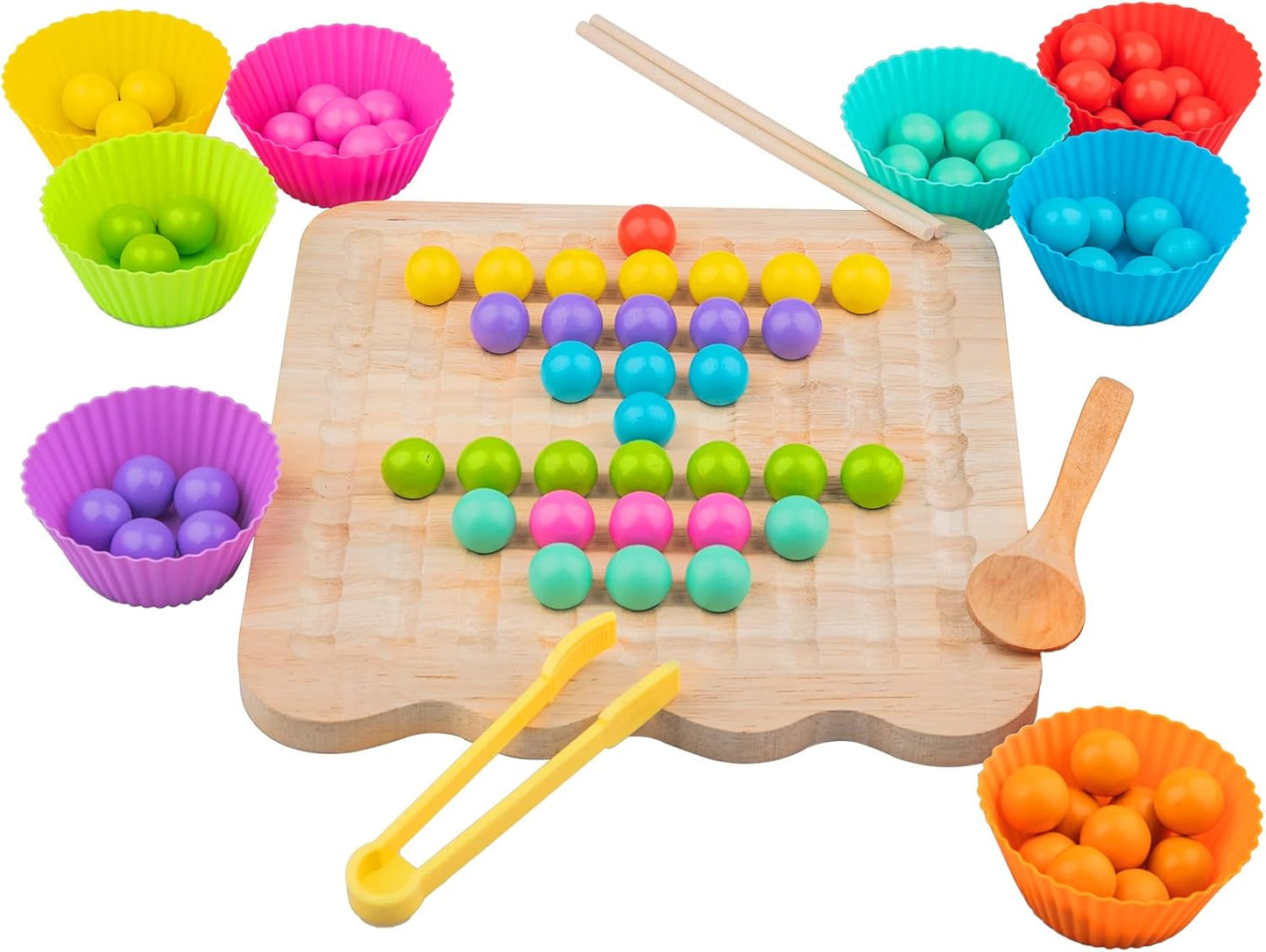 Montessori Rainbow Bead Game