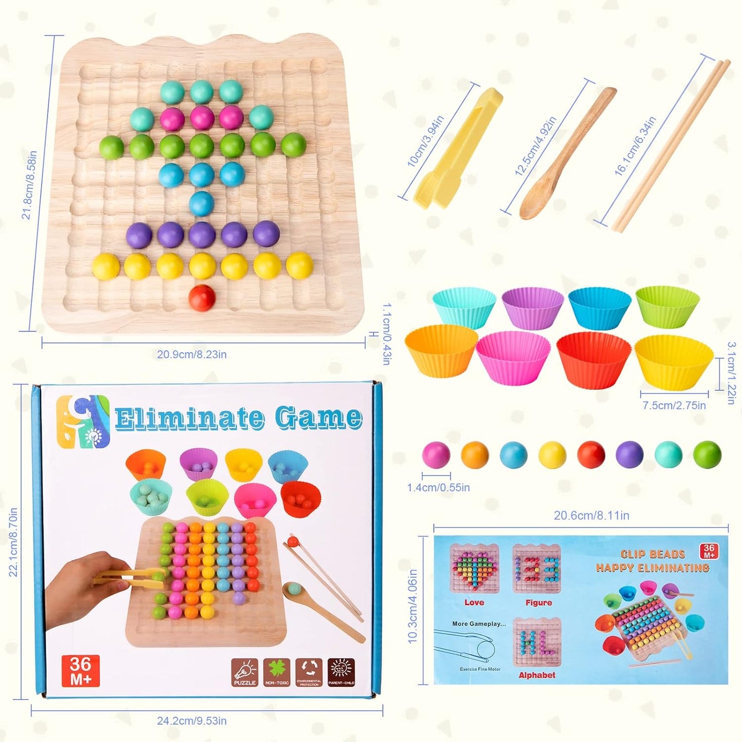 Montessori Rainbow Bead Game